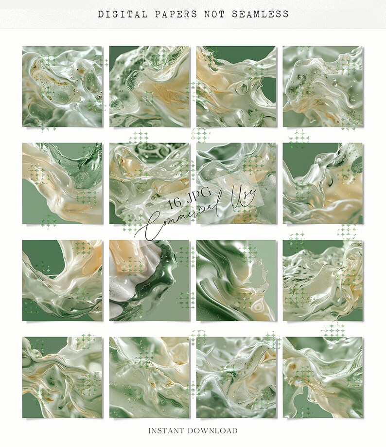 Abstract Liquid Digital Papers, 3D Abstract Fluid Forms, Aesthetic ...