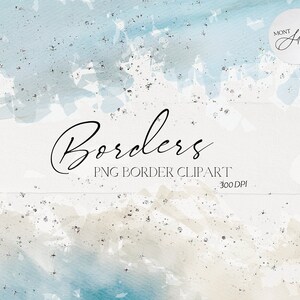 Clipart con bordi astratti, Bordi glitter astratti, Sfondi trasparenti, Artigianato digitale, Scrapbooking, Journaling, Collage, Uso commerciale
