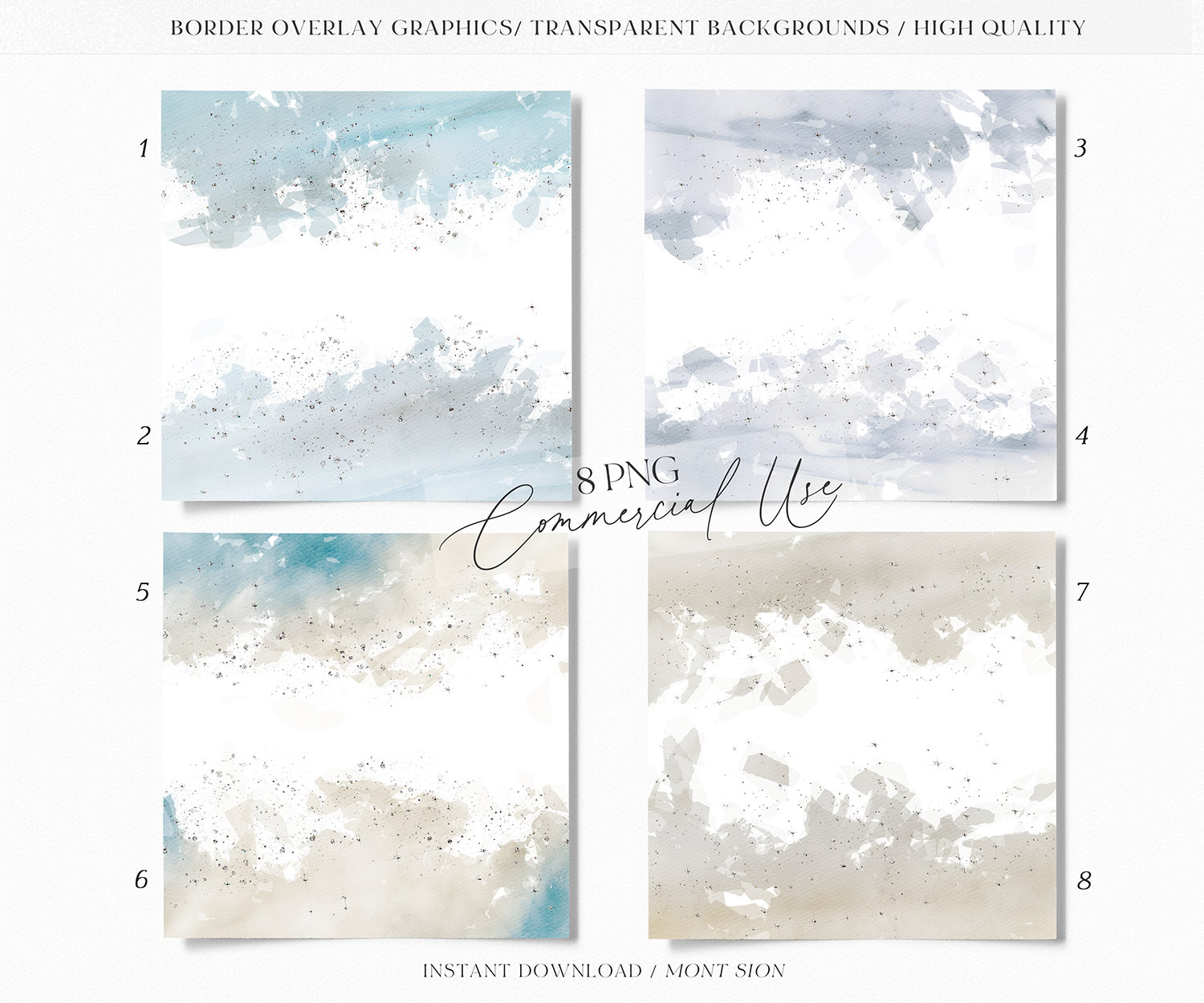 Abstract Borders Clipart, Abstract Glitter Borders, Transparent ...