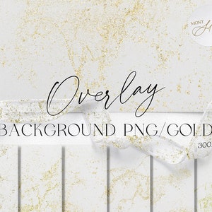 Gold Backgrounds PNG, Gold/Glitter/Splash/Dust Overlays, Transparent Design Elements, Scrapbooking PNG, Gold Clip Art Set, Commercial Use