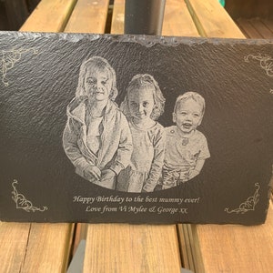 Rectangle laser engraving slate