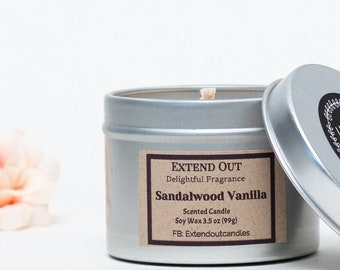 Eco Natural Soy Wax Scented Container Candle & Handmade with Love
