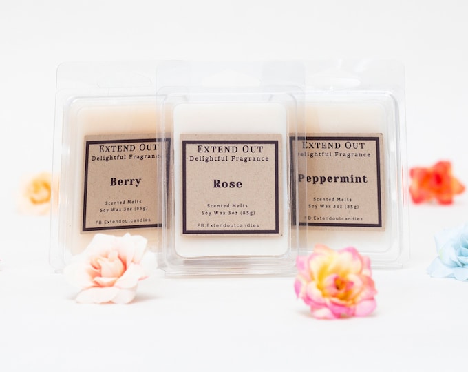 Eco Natural Soy Wax Melts (6 cubes) Scented & Handmade with Love