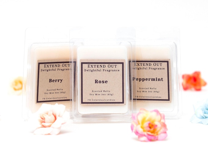 Eco Natural Soy Wax Melts (6 cubes) Scented & Handmade with Love