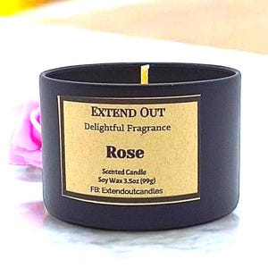 Vela perfumada de cera de soja natural ecológica, hecha a mano con amor