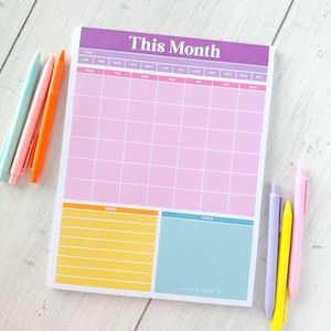 This Month Notepad Planner