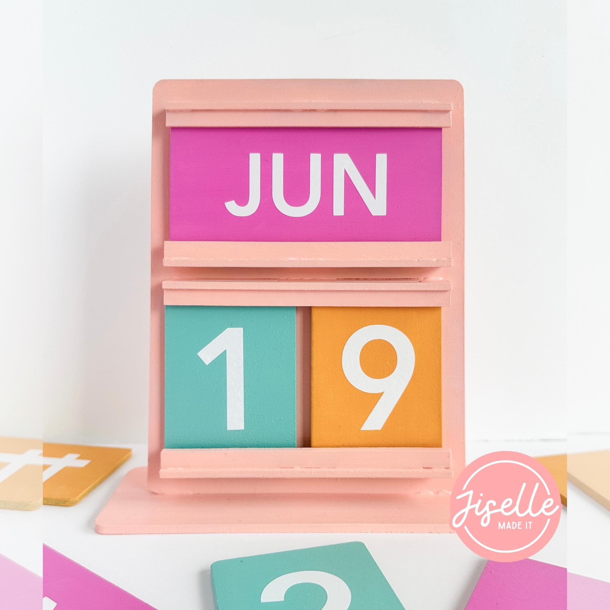 Handmade Wood Perpetual Calendar, Forever Calendar, Desk Calendar