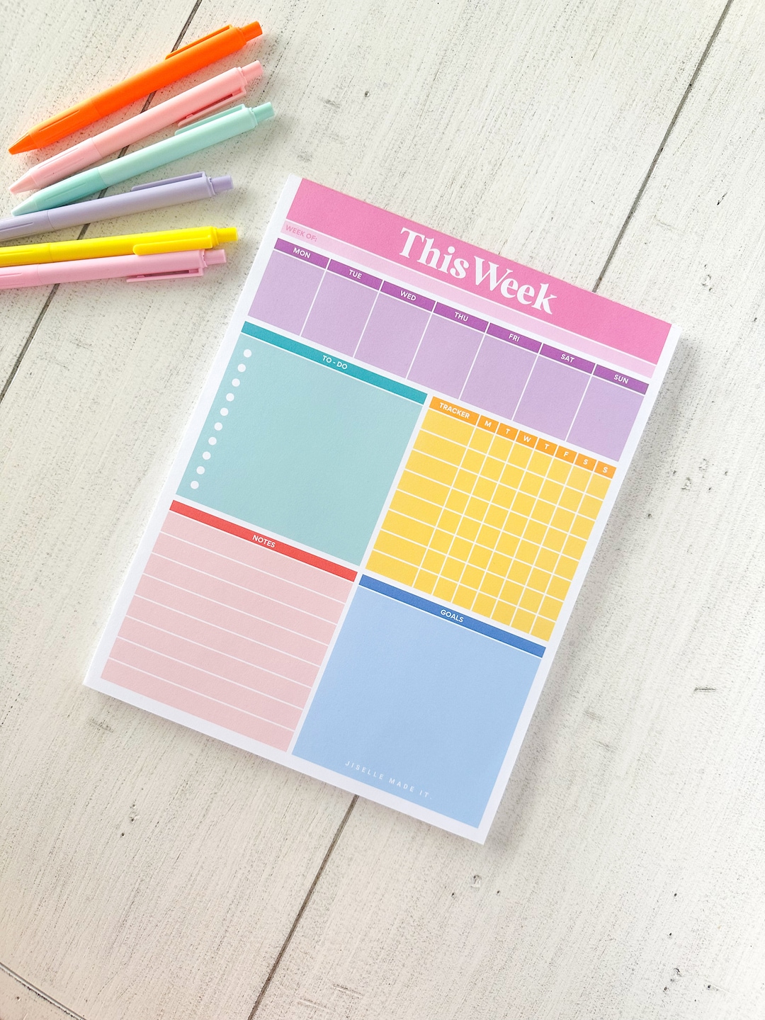 This Week Notepad - Etsy