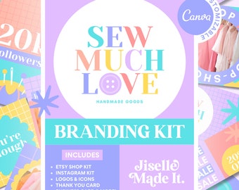 Branding Kit Templates - Etsy Shop Branding Kit - Social Media Branding Template - Instagram Bundle - Canva Templates - Customizable - Canva