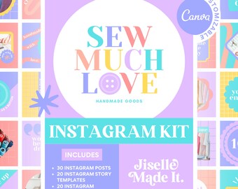 Instagram Post Templates - Canva Template - Instagram Kit Bundle - Instagram highlights - Instagram Story - Social Media Template