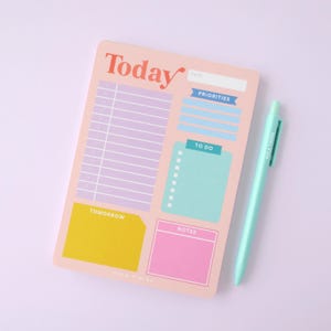 Today 5x7 Daily Notepad Planner – To-Do List, Priorities & Notes Pad