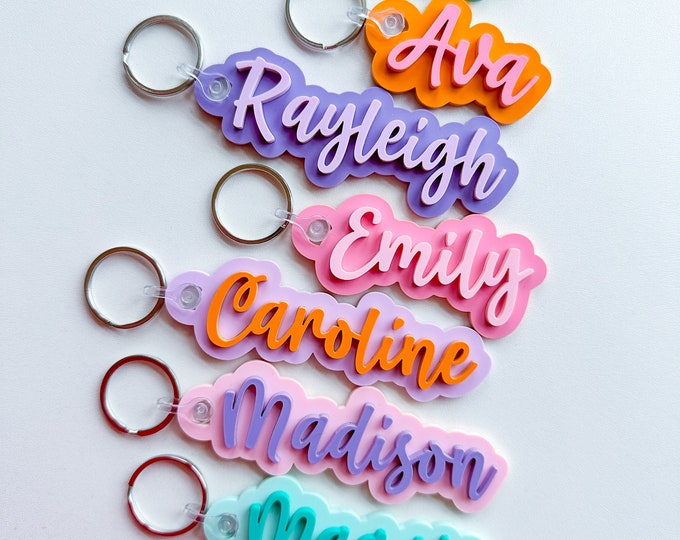 Personalized Name Keychain, Acrylic Keychain, Name Keychain, Custom