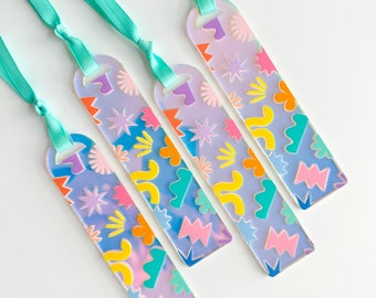 Acrylic Bookmark, Colorful Holographic Bookmark, Bookmark