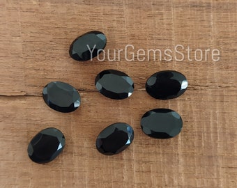 AAA Natural Black Onyx Oval Faceted Cut, Black Onyx Loose Gemstones, Available sizes 3x5 MM to 20x30 MM
