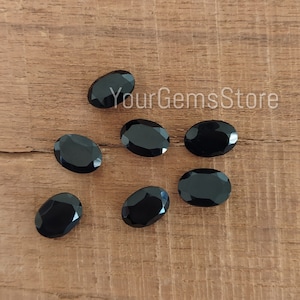 AAA Natural Black Onyx Oval Faceted Cut, Black Onyx Loose Gemstones, Available sizes 3x5 MM to 20x30 MM