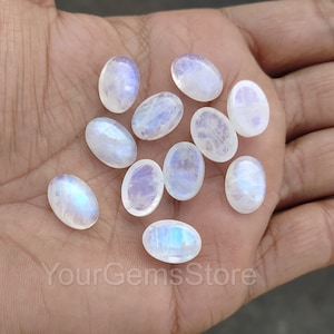 AAA Natural Rainbow Moonstone Oval flatback Cabochon Calibrated size 4x6,5x7,6x8,7x9,8x10,9x11,10x12,10x14,12x16,13x18,18x25,20x30mm