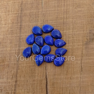 AAA Natural Lapis Lazuli Pear Shape, Loose Gemstone, Flat Back Cabochon, Calibrated Size Available 4x6 MM to 20x30 MM