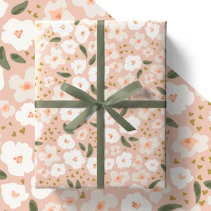 Floral Wrapping Paper, Colourful Flower Gift Wrap, Pretty Wrapping