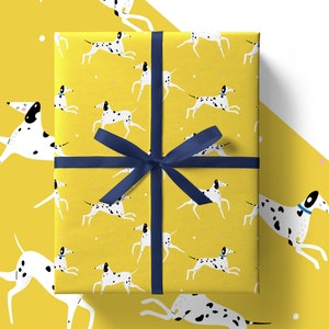 Eco Dalmatian Dog Wrapping Paper Sheets 84cm x 60cm - Environmentaly Friendly Recyclable Premium Gift Wrap in Plastic Free Packaging