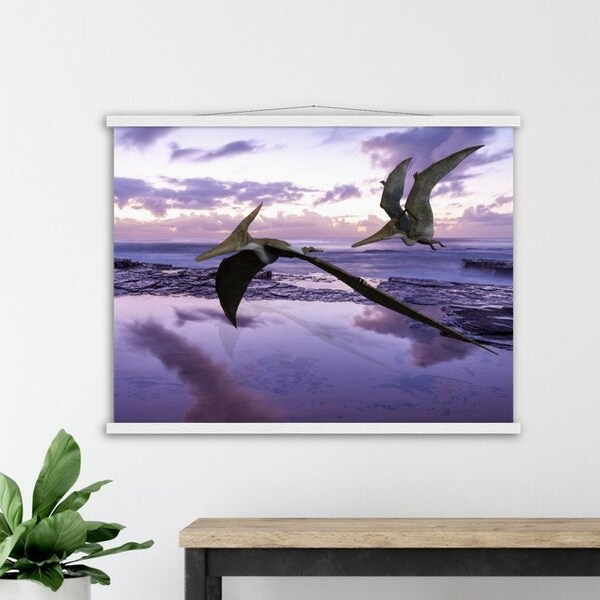 Pteranodon Flying Dinosaur Art Poster with Hanger by Paleo Dinosaurs Art - Semi-Glossy Paper Poster & Hanger various sizes up to 24"x32"