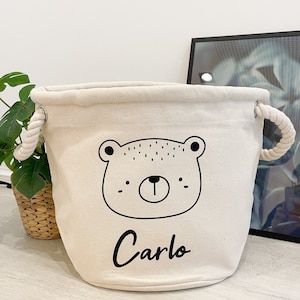 Personalisierter Aufbewahrungskorb für's Kinderzimmer mit Wunschaufdruck