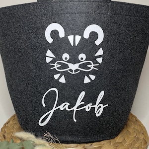 Felt basket, personalized storage basket for toys, wardrobe, etc. various designs for boys and girls