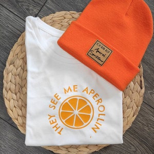 Printed T-shirt or hat with Aperol Spritz print - I'm on an Aperol jaunt