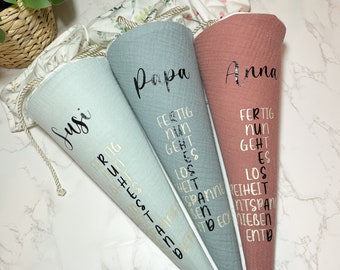 Rentnertüte/ Geschenk zum Ruhestand/ Zuckertüte/ personalisiert mit dem Name