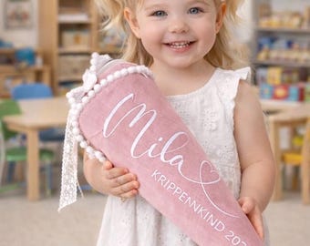 Personalized kindergarten bag, small school cone for the start of kindergarten