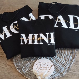 Familienset Mom Dad Mini / Mama Papa Mini Hoodies oder T-Shirts Bild 10