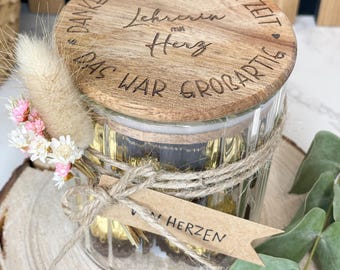 Leraar met hart, bedankt voor de fijne tijd / bedankpot, afscheidscadeau leraar