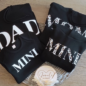 Familienset Mom Dad Mini / Mama Papa Mini Hoodies oder T-Shirts Bild 8