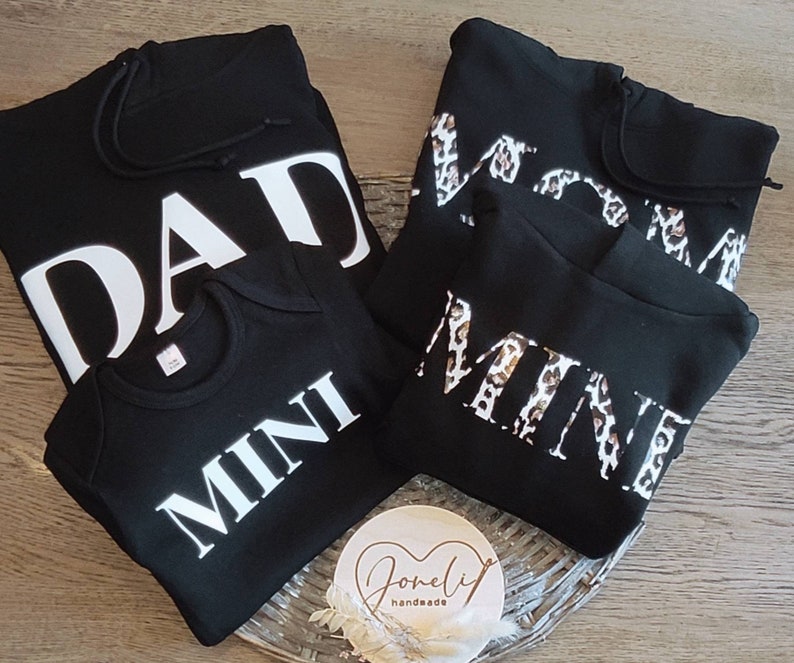 Familienset Mom Dad Mini / Mama Papa Mini Hoodies oder T-Shirts Bild 8