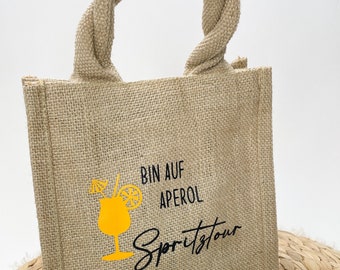Jute gift bag / I'm on an Aperol jaunt / Aperol Spritz