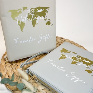 Travel Organizer Travel Set Family Organizer / Travel Documents / Passport Cover / Luggage Tag