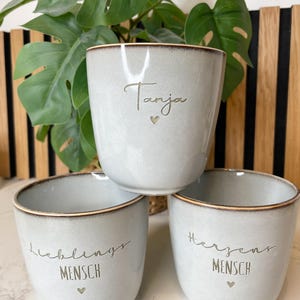 Kubek ceramiczny / Kubek kamionkowy szary jesteś cudowna / ulubiona osoba / mama