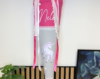 School bag / sugar bag unicorn school child, personalized with the name