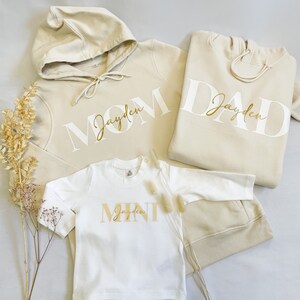 Familienset Mom Dad Mini / Mama Papa Mini Hoodies oder T-Shirts Bild 5