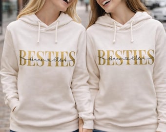Personalisierter Besties Hoodie für dich und deine beste Freundin | Geschenkidee