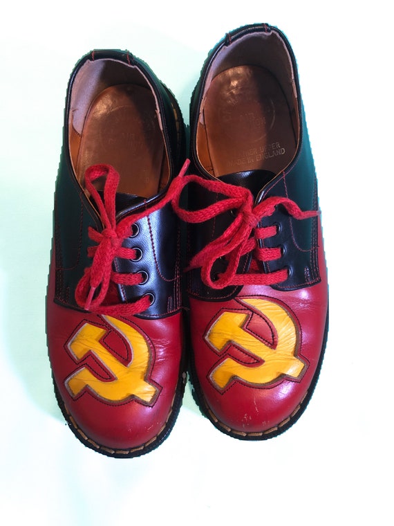Rare 90s Dr. Martens Hammer & Sickle Shoes
