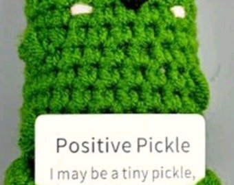 Crochet positive pickle emotional support anxiety stress