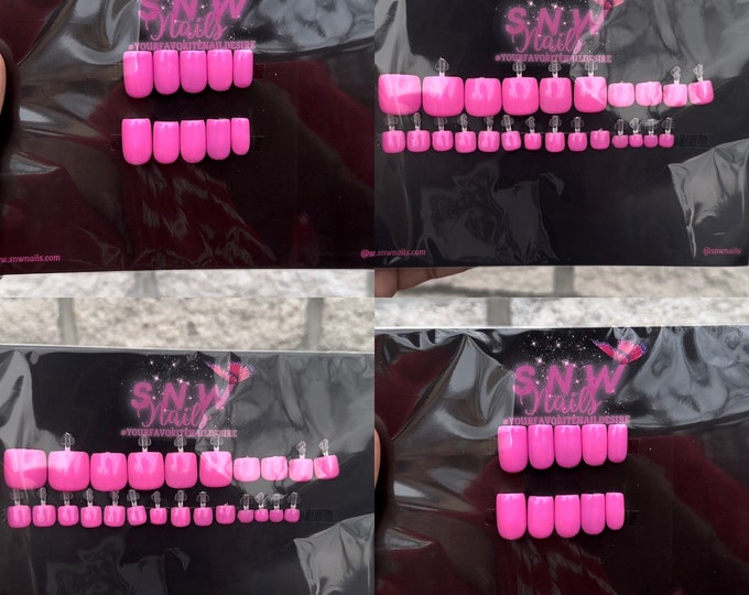 Barbz Mani & Pedi Set | S N W Nails | Press On Nails | Press On Toe Nails |