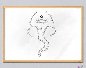 Digital Download A4 & A3 Ganesha with Mantra