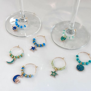 Astrological Wine Charms- set of 7 | Hostess Gift