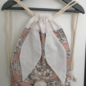 Sac à dos en tissu imprimé lapin pour enfants