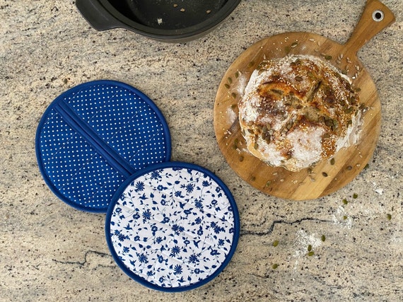 Birds & Spots Oven Mitts/pot Holders Set of 2 Round Oven Gloves 