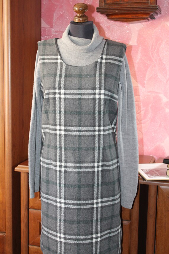 grey plaid dress outfit Start The Bonfire Embellished Plaid Jacket in Grey L / Grey main image 1