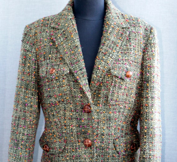 Vintage Cropped Tweed Blazer Size M 