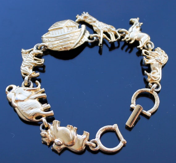 Sterling silver noah's store ark bracelet