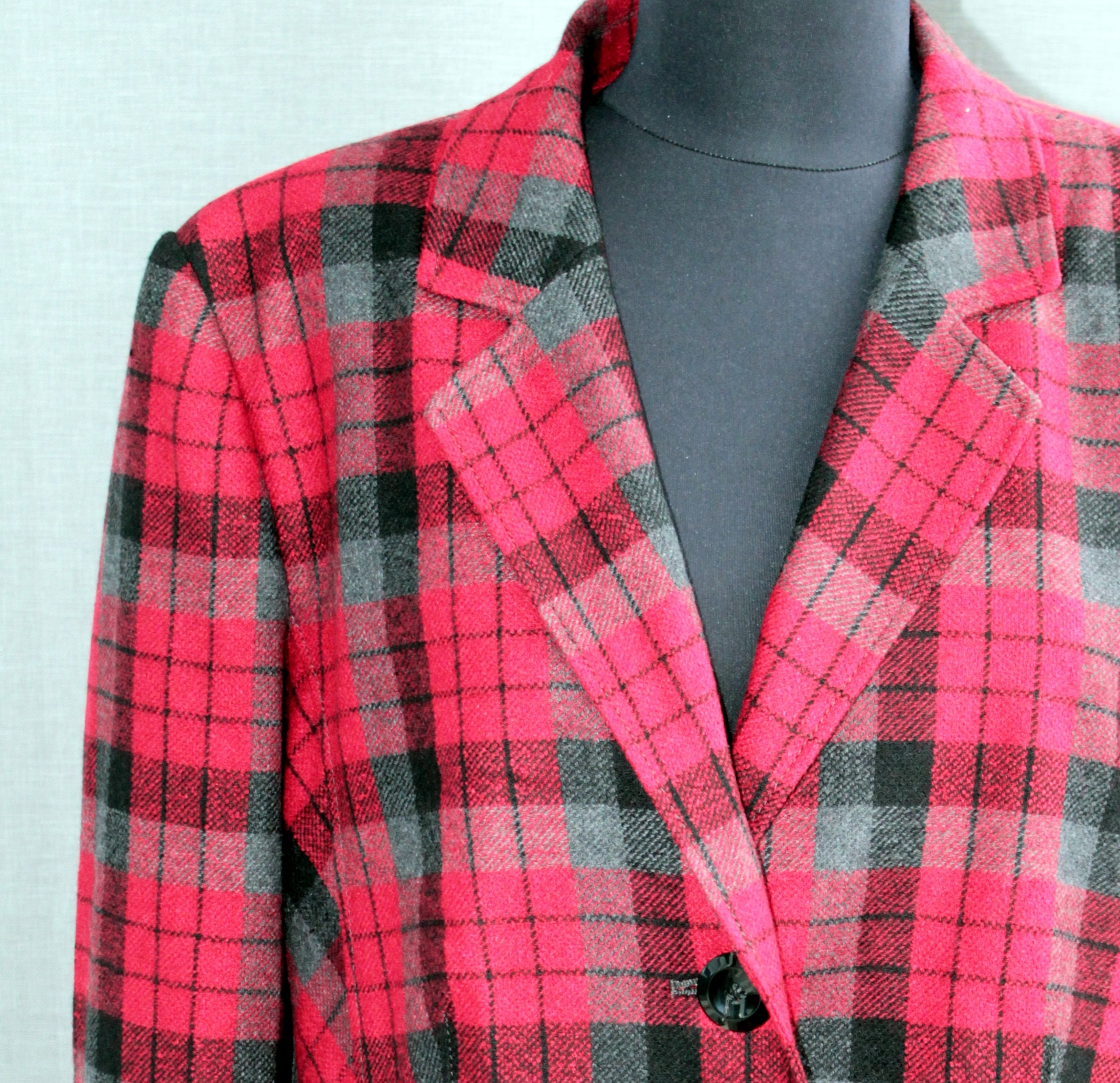 plaid jacket wool